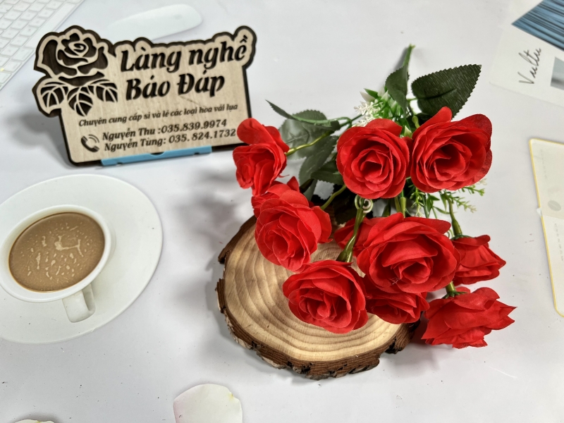 Cành hồng tuyết 10 bông